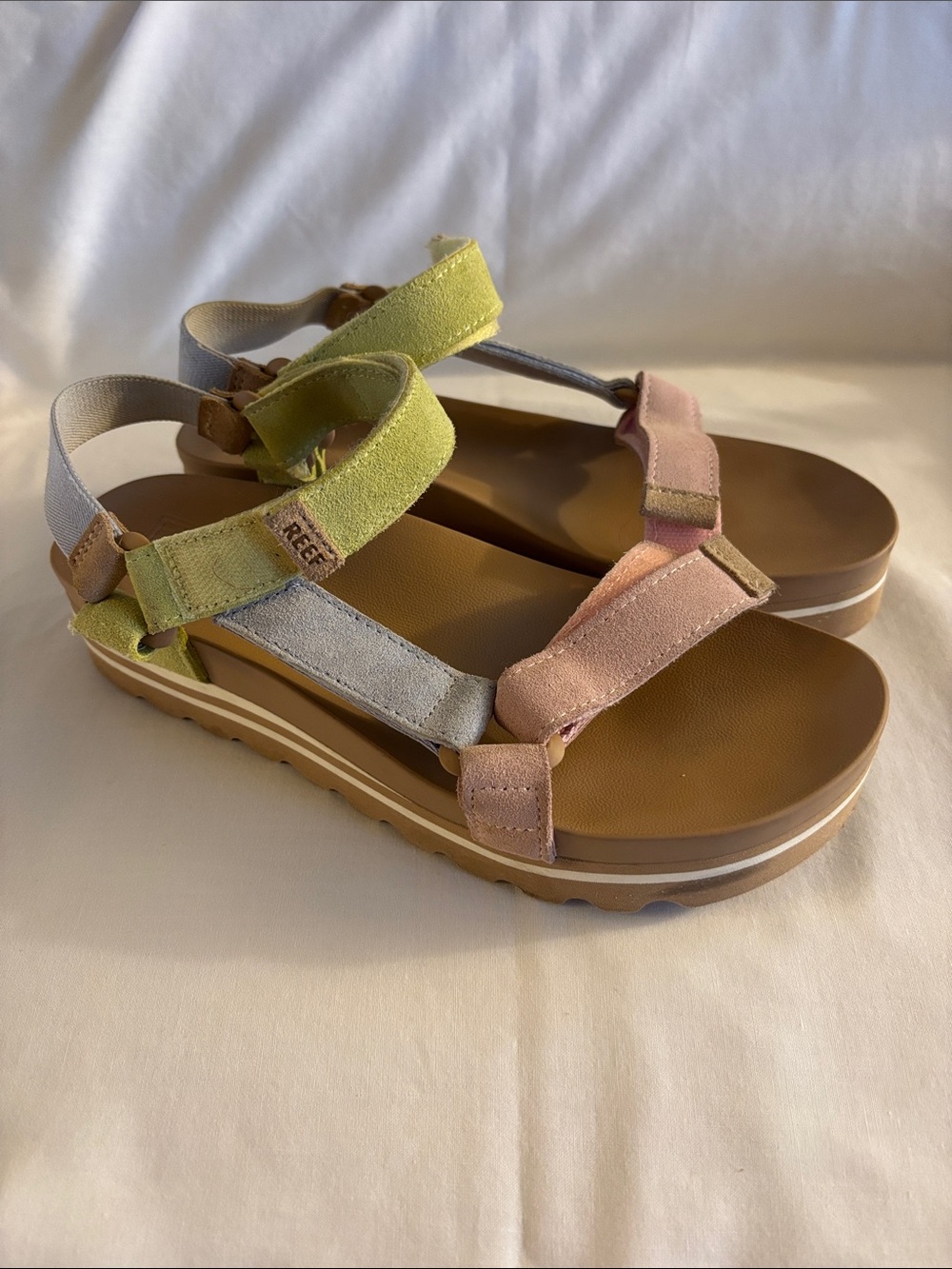 Reef Women's Pastel Multi-Strap Platform Sandals